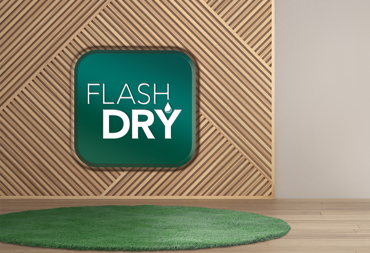 Απεικονίζεται το εικονίδιο Flash Dry.